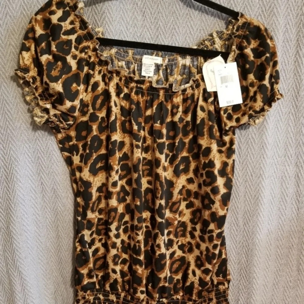 Self Esteem Leopard 🐆 print Elastic waist Top